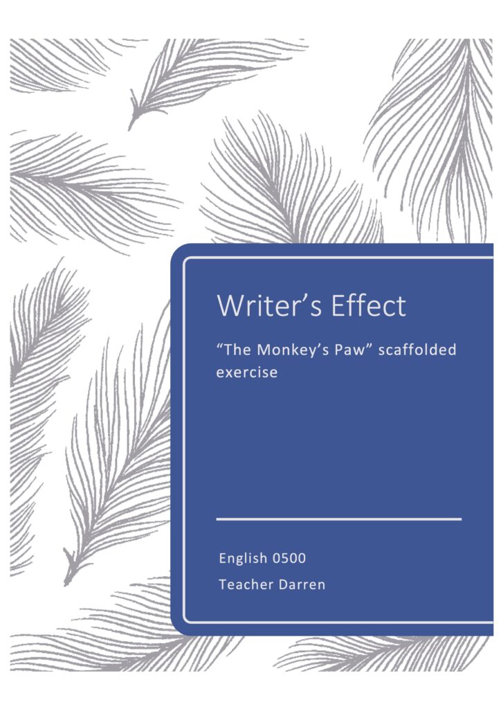 Writer's Effect - Monkey's Paw Scaffold